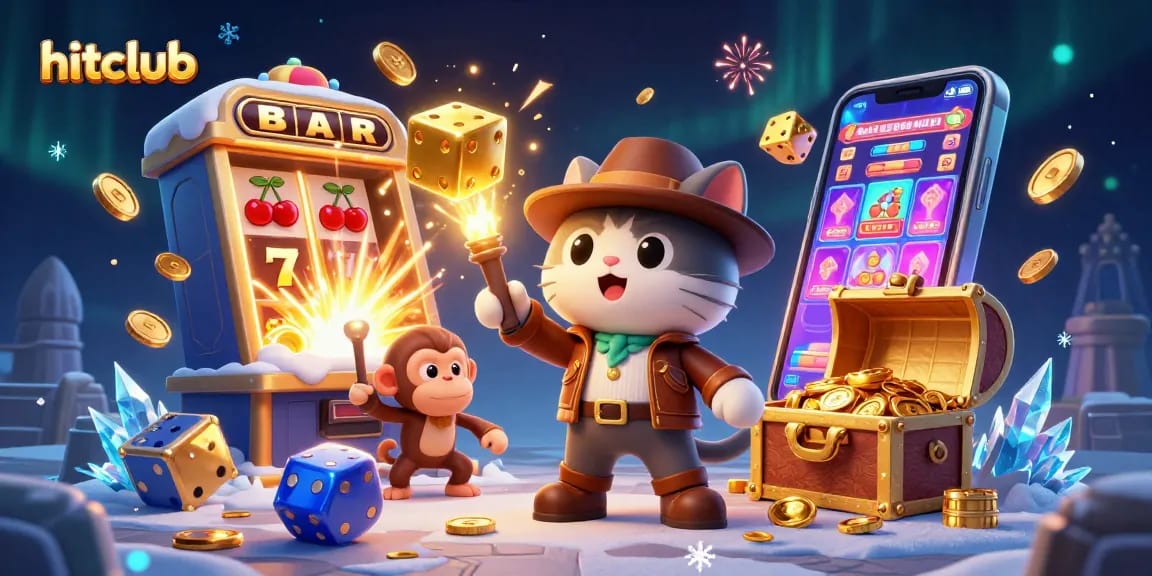 Join hitclub's thrilling adventure as the cat explorer uncovers casino treasures amidst sparkling jackpots.