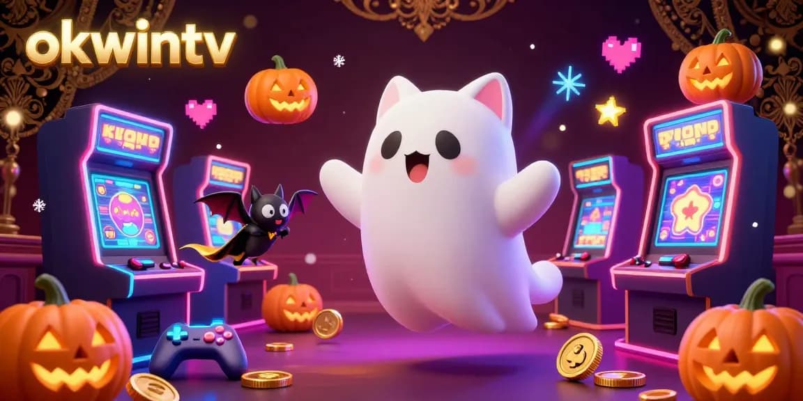 Engage with okwintv's thrilling casino action featuring a ghost cat and vampire bat in an immersive gaming world.
