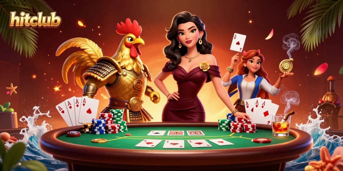Experience hitclub with glamorous characters and vibrant casino elements in a dynamic scene.