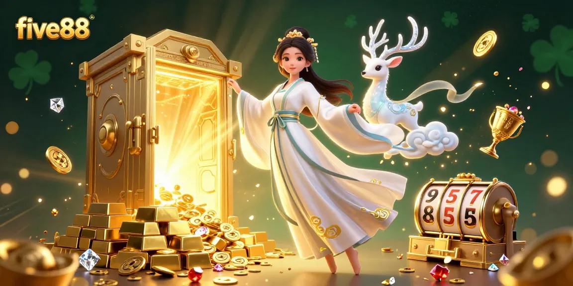 Experience winning moments at five88 with a captivating 3D casino scene featuring dynamic gaming elements.