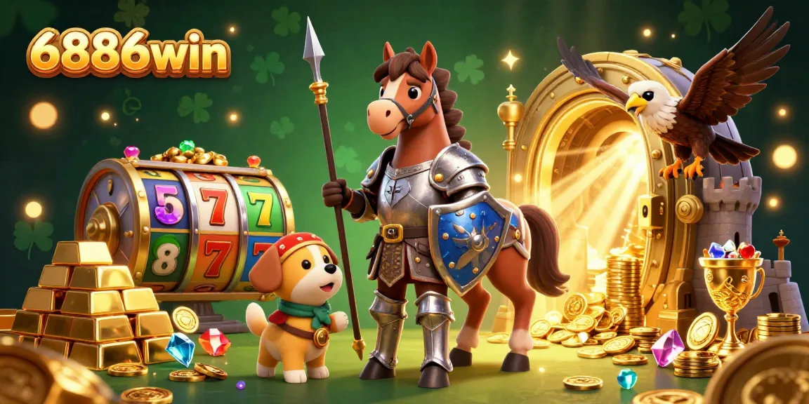 Engage in thrilling gameplay with 6886win, featuring vibrant gaming elements and exciting treasures.