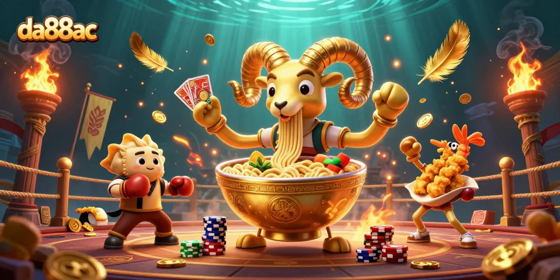 da88ac showcases a vibrant 3D casino scene with animated characters and gambling elements