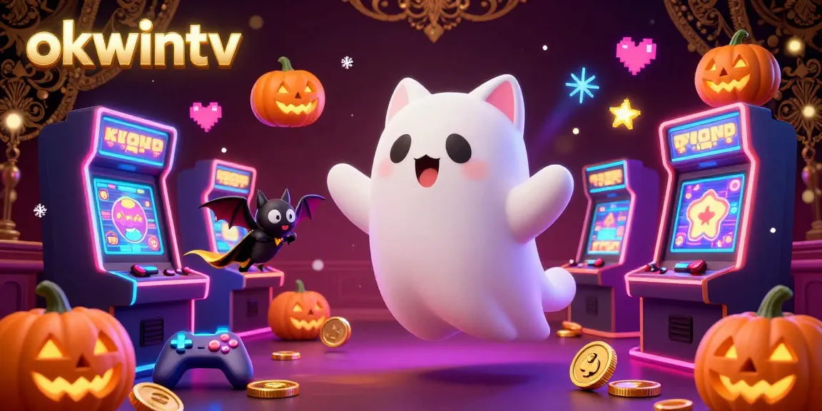 Engage with okwintv's thrilling casino action featuring a ghost cat and vampire bat in an immersive gaming world.