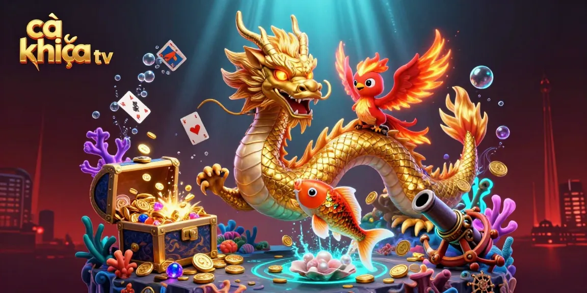 Experience thrilling moments with cà khịa tv as golden dragon and phoenix ignite fun in this vibrant scene.