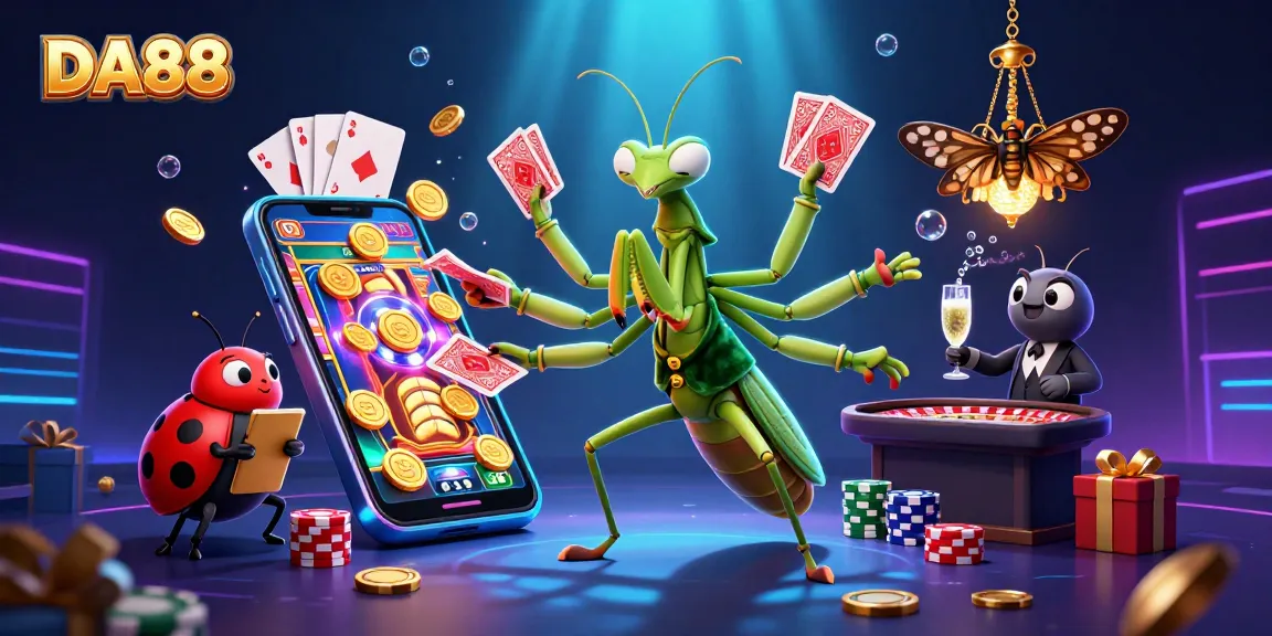 DA88 displays an exciting casino scene with a card sharp and pit boss amidst dynamic gambling elements.