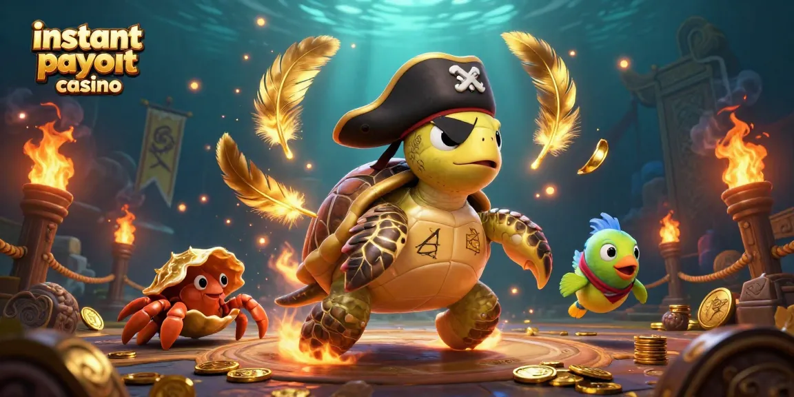Experience thrilling wins at instant payout casino with turtle pirate and underwater treasures.