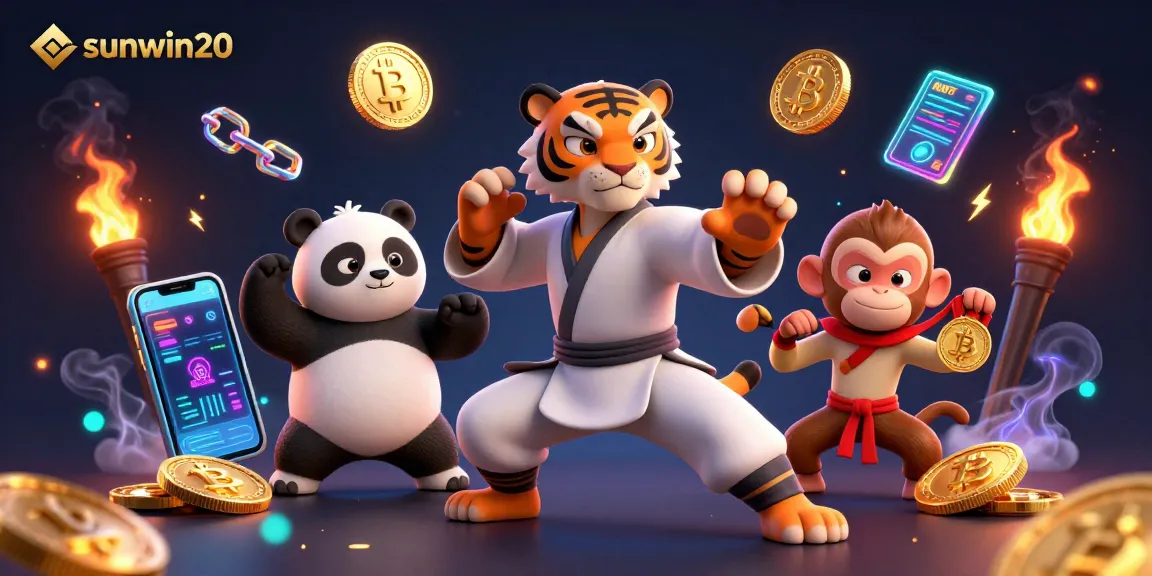 Experience gaming excitement with sunwin20 as a kung fu tiger and friends unveil treasures!