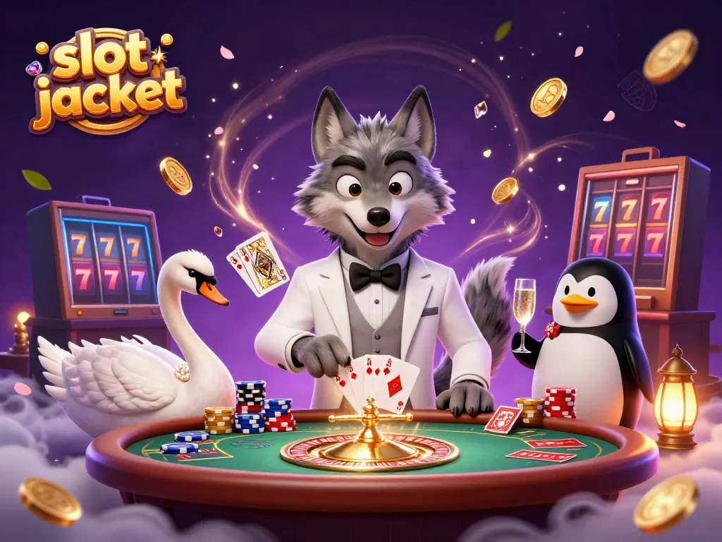 Experience the thrill of the slot jackpot with animated casino characters and vibrant game elements.