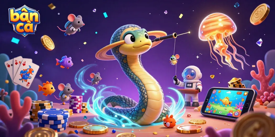 Experience thrilling bắn cá gameplay with animated character interactions and colorful underwater elements.