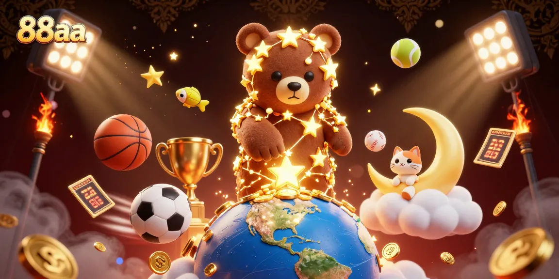 88aa showcases an energetic atmosphere with winning visuals of casino-themed elements and characters.
