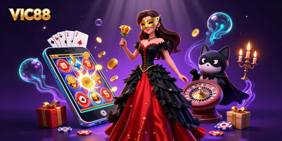 Experience thrilling games at VIC88 with a glamorous atmosphere and dynamic casino elements.
