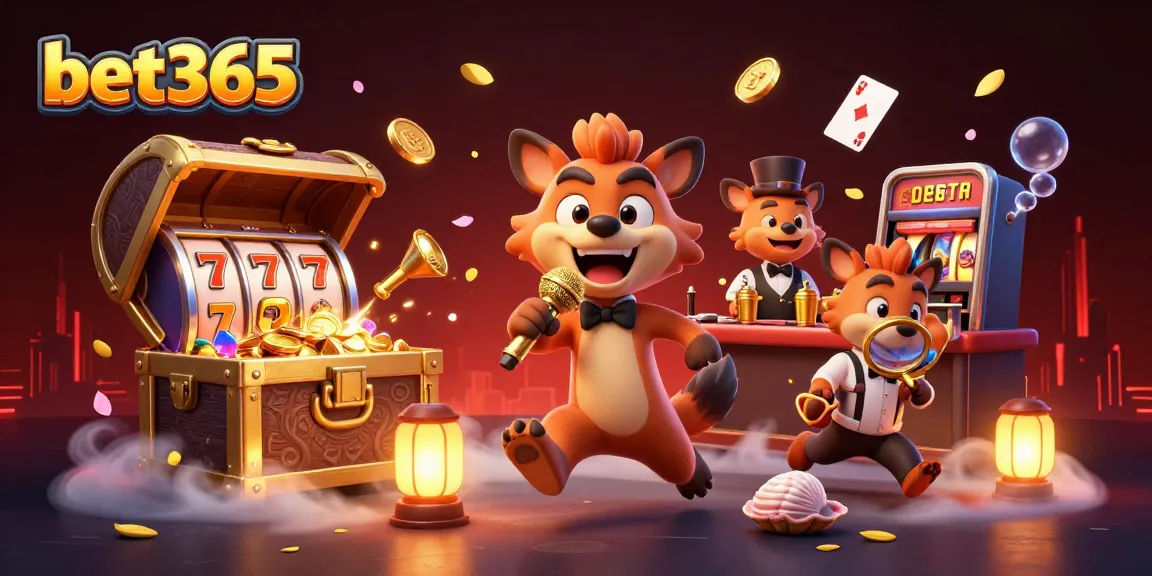 Experience lively gaming with bet365's vibrant 3D hyena casino scene filled with action.