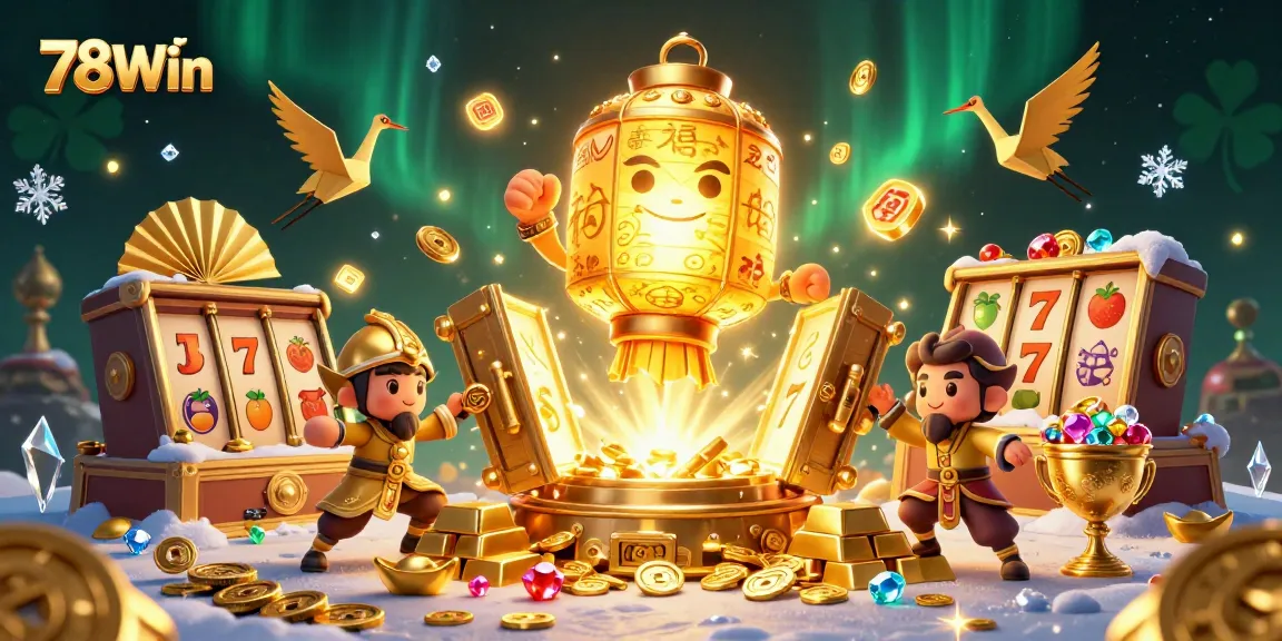 Experience the excitement at 78Win casino with vibrant symbols, golden treasures, and captivating characters.