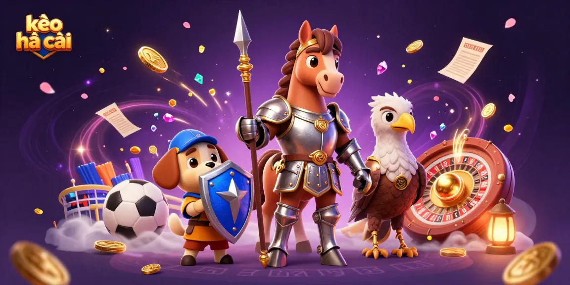 Engage with kèo nhà cái in this vibrant casino scene featuring a knight and animated gambling elements.