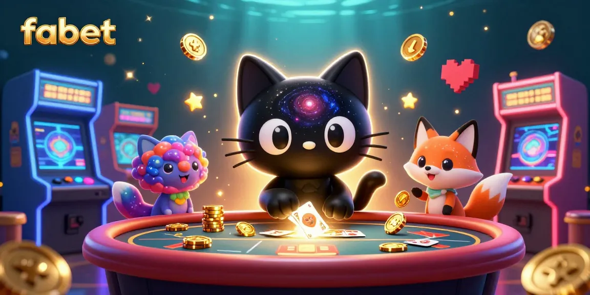 Experience the excitement of fabet at a cosmic casino with animated characters and vibrant gaming elements.