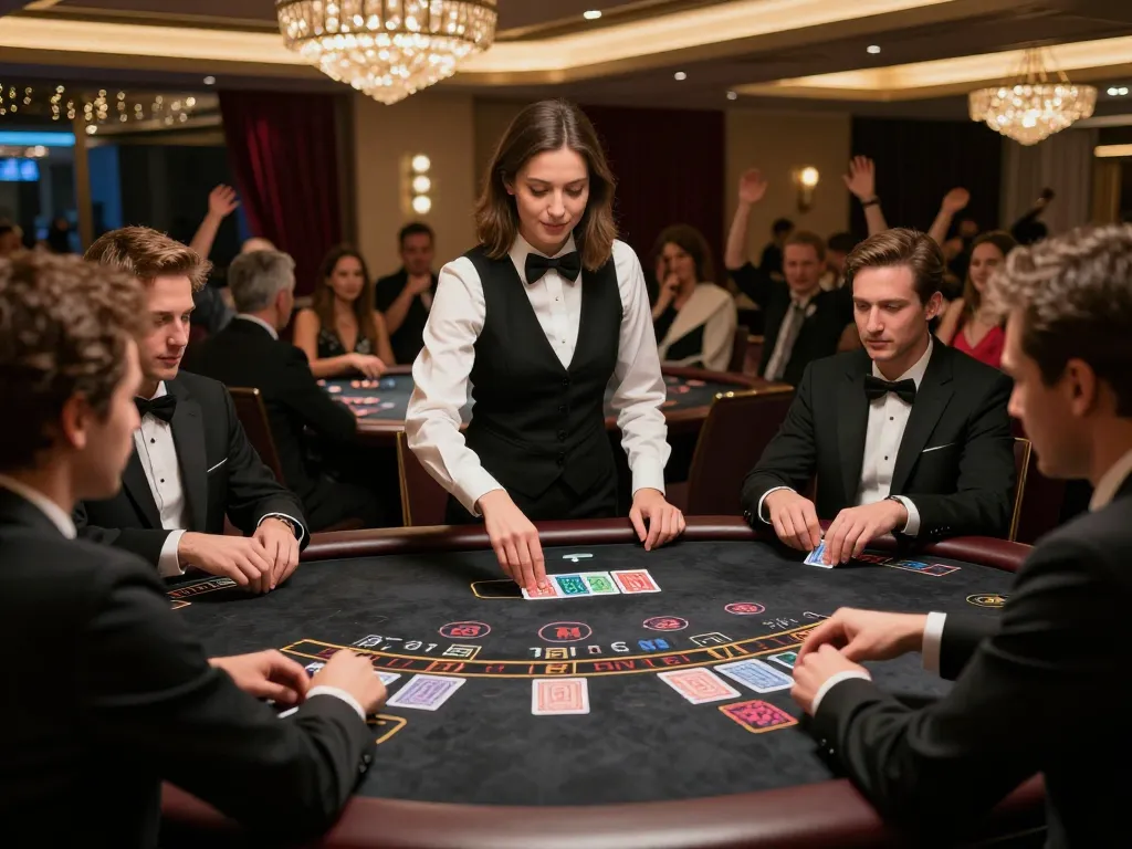 11bet players engaging in intense live blackjack action at a luxurious casino table