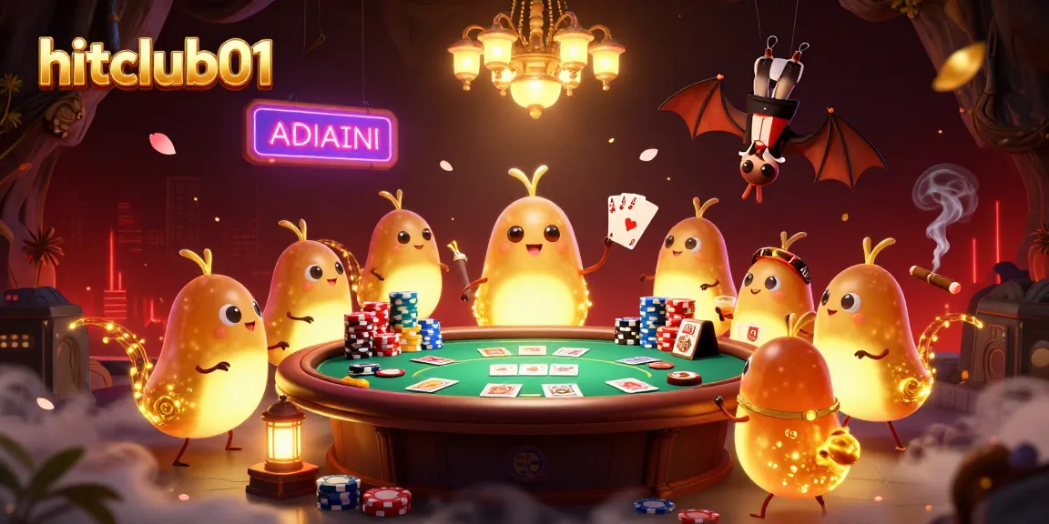 Join the exciting game scene at hitclub01 with glowing glowworms illuminating a vibrant casino atmosphere.