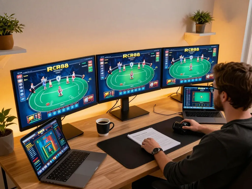 Engaging user gaming at RR88 online casino showcasing dynamic poker gameplay and cozy atmosphere
