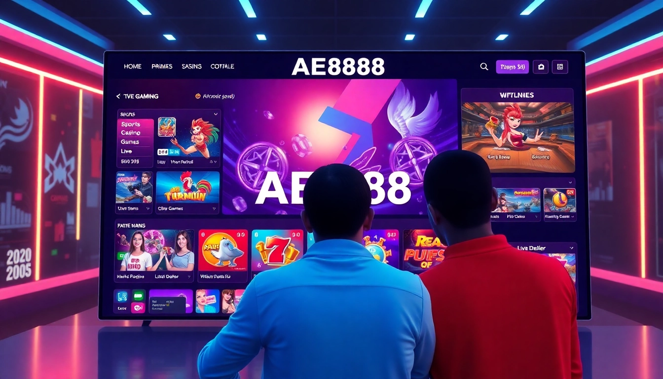 AE888 uy tín 2026 provides a cutting-edge gambling experience, showcasing a vibrant gaming interface that attracts players.